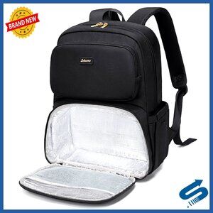 Insulated Laptop Backpack with Lunch Compartment Water Resistant Work Travel